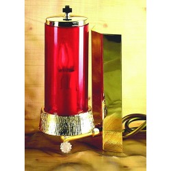 Lamp Electric / Red Glass...