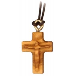 Cross on cord  25 mm  Olive...