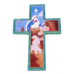 Wall Cross  24 cm  Nativity