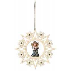 Hanging wood angel with...