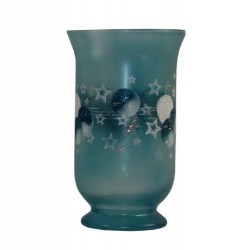 Vase en verre bleu...