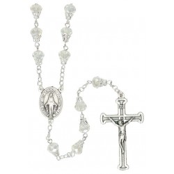 Crystal Rosary  White  Jewel