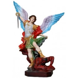 Statue St Michael with open...