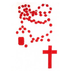 Rosary on nylon  Red