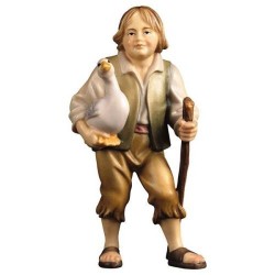 Boy with Goose  : Wood...
