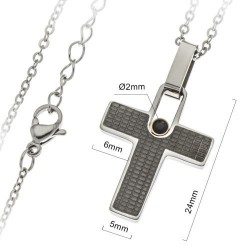 Cross 24 mm with zircon and...