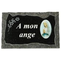 A My Angel Cemetery Plate 9X14