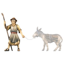 Shepherd with donkey : Wood...