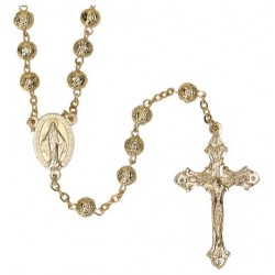 Rosary  Golden Metal Carabiner