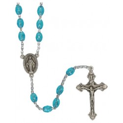 Clear light blue rosary...