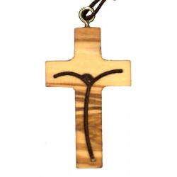 Cross on cord  42 mm  Olive...