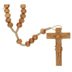 Rosary wood rope olive L35 cm
