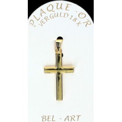 Cross Plated Gold 24 x 10 mm
