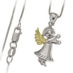 Angel 18 mm and silver Chain