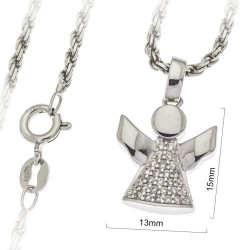 Angel 15 mm silver with...