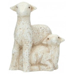 Sheep and lamb - 11 cm - White