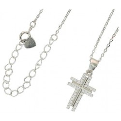 Collier argent  avec croix