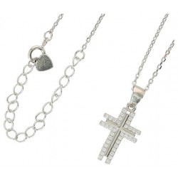 Silver necklace with cross