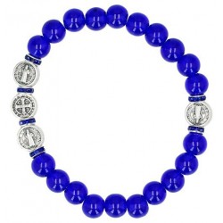 Armband op elastiek - blauw...