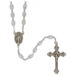 Clear white rosary...