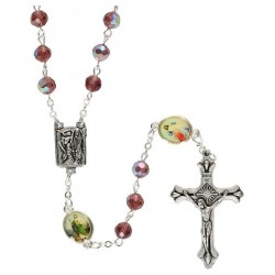 Glass rosary Amethyst 6mm