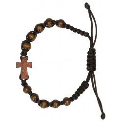 Armband op koord Hout...