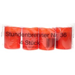 Set met 4 Kaarsen 36U - ROOD