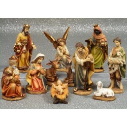 Kerstgroep van 11 figuren -...