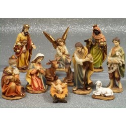 Kerstgroep van 11 figuren -...