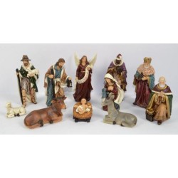 Kerstgroep van 11 figuren -...