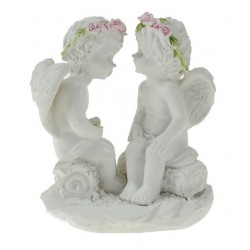 Couple d'anges assis - 9 cm