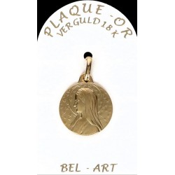 Médaille plaqué-or - Vierge...