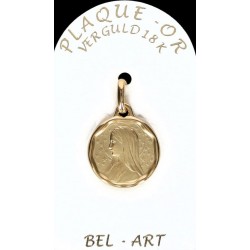 Médaille plaqué-or - Vierge...