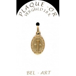 Médaille plaqué-or -...