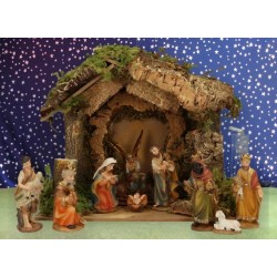 Crèche de Noël : cabane +...