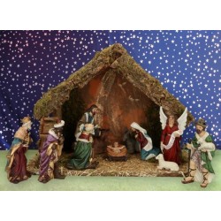 Crèche de Noël : cabane +...
