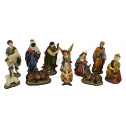 Kerstgroep van 11 figuren -...