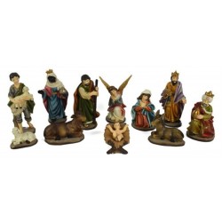 Kerstgroep van 11 figuren -...