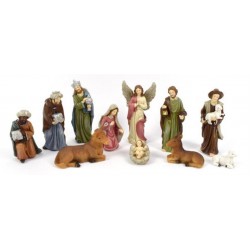 Kerstgroep van 11 figuren -...