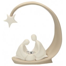 Nativity in a beige bow...