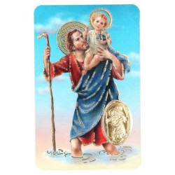 Card with prayer and medal...