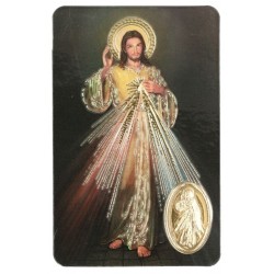 Card with prayer and medal...