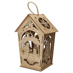 Wooden lantern with...