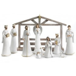 Christmas crib with 8 figures