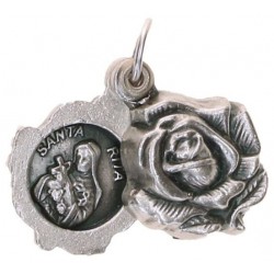 Medaille roos dubbel 15 mm...