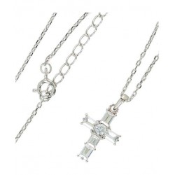 Silver necklace with cross