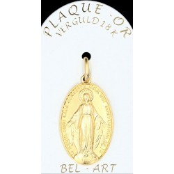 Medaille plaqué-goud -...