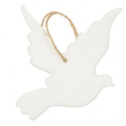 Hanging dove in white...