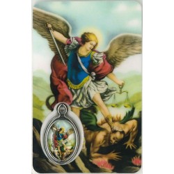Card with prayer and medal...