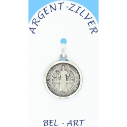 Silver Medal St Benedict 18 mm